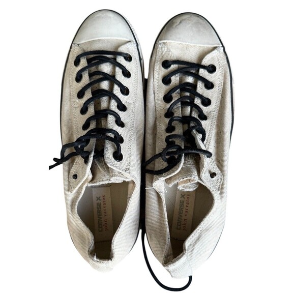 Converse X John Varvatos Cream Cap Toe Sneakers Men’s Size 12 142951C - Picture 8 of 10